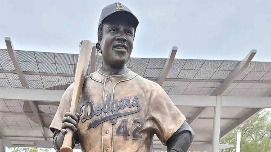 Desecrated Jackie Robinson Statue Discovered Burned And Dismantled In Trash Can Confirm Police 7394